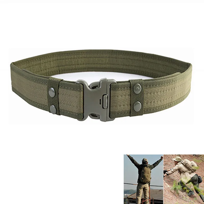 2 Inch Tactical Adjustable Belt Outdoor Hiking Climbing Hunting Load Bearing Utility Waistband Waist Support Belt Sadoun.com