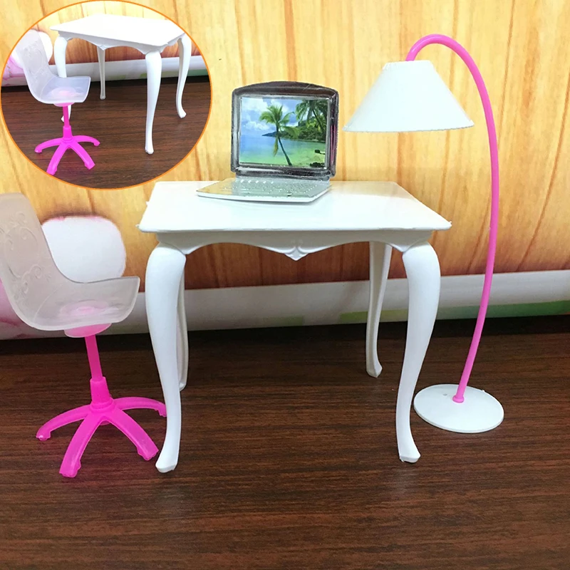 4pcs/set Hot Sale doll furniture desk+lamp+laptop+chair accessories for Doll,girl play house
4pcs/set Hot Sale doll furniture desk+lamp+laptop+chair accessories for Doll,girl play house