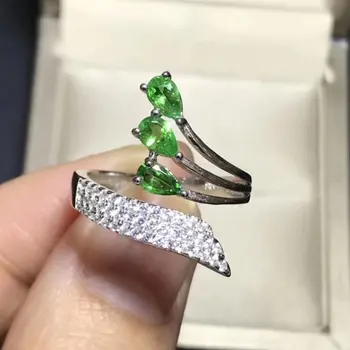 Fidelity Natural 3*5mm tsavorite Rings s925 sterling silver personality fine Jewelry for women party Natural green gemstone
Fidelity Natural 3*5mm tsavorite Rings s925 sterling silver personality fine Jewelry for women party Natural green gemstone