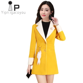 Korean Fashion Wool Coat Women Yellow Winter Jacket Long Women Woolen Coat Plus size Autumn Elegant Ladies Wool Jacket Overcoat
Korean Fashion Wool Coat Women Yellow Winter Jacket Long Women Woolen Coat Plus size Autumn Elegant Ladies Wool Jacket Overcoat