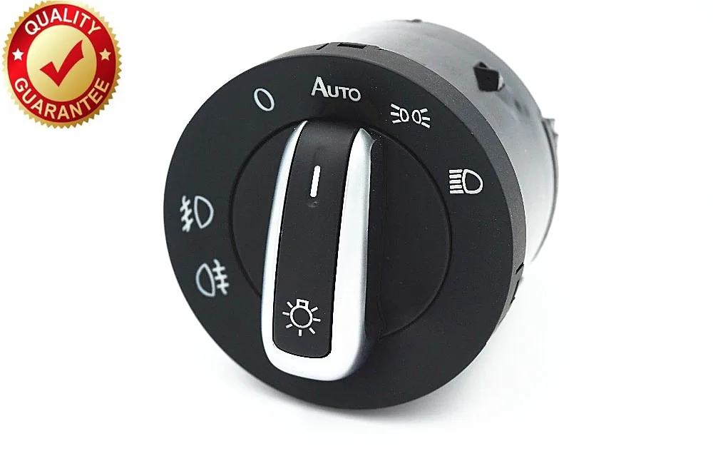 

New AUTO Chrome Euro Headlight Fog Light Width Lamp Switch Control Fit VW Jetta Golf GTI MK5 MK6 Passat B6 B7 Rabbit Tiguan EOS