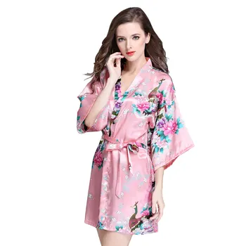 Chinese Style Faux Silk Robe Peafowl Print Satin Pajamas Women Night Sexy Robes Nightdress Gown Summer Sleepwear Plus Size
Chinese Style Faux Silk Robe Peafowl Print Satin Pajamas Women Night Sexy Robes Nightdress Gown Summer Sleepwear Plus Size
