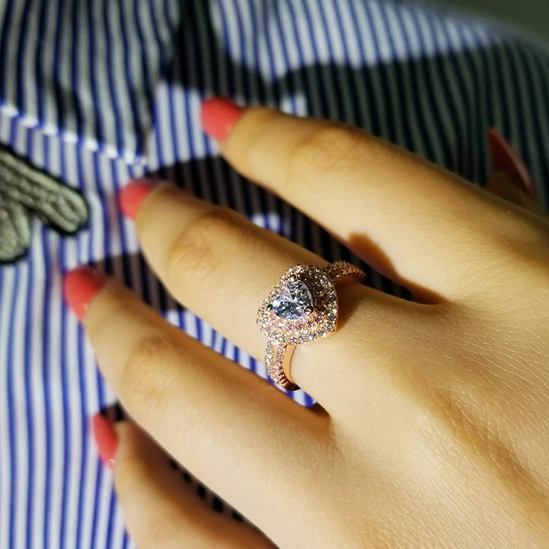 925 Sterling Silver Ring Finger heart shape promise fashion Ring for girl love Women Jewelry Wedding Engagement LR4599S-rose
925 Sterling Silver Ring Finger heart shape promise fashion Ring for girl love Women Jewelry Wedding Engagement LR4599S-rose