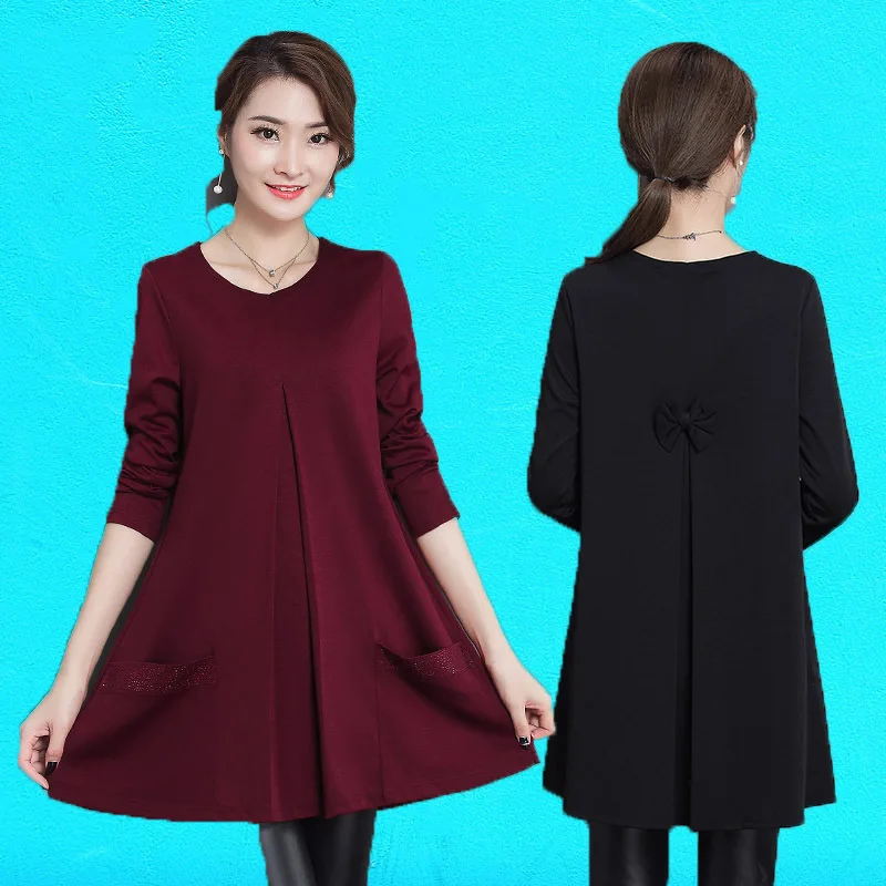free shipping plus size women clothing long sleeve dress Korean new oversize spring autumn basic loose casual dress with bow
free shipping plus size women clothing long sleeve dress Korean new oversize spring autumn basic loose casual dress with bow
