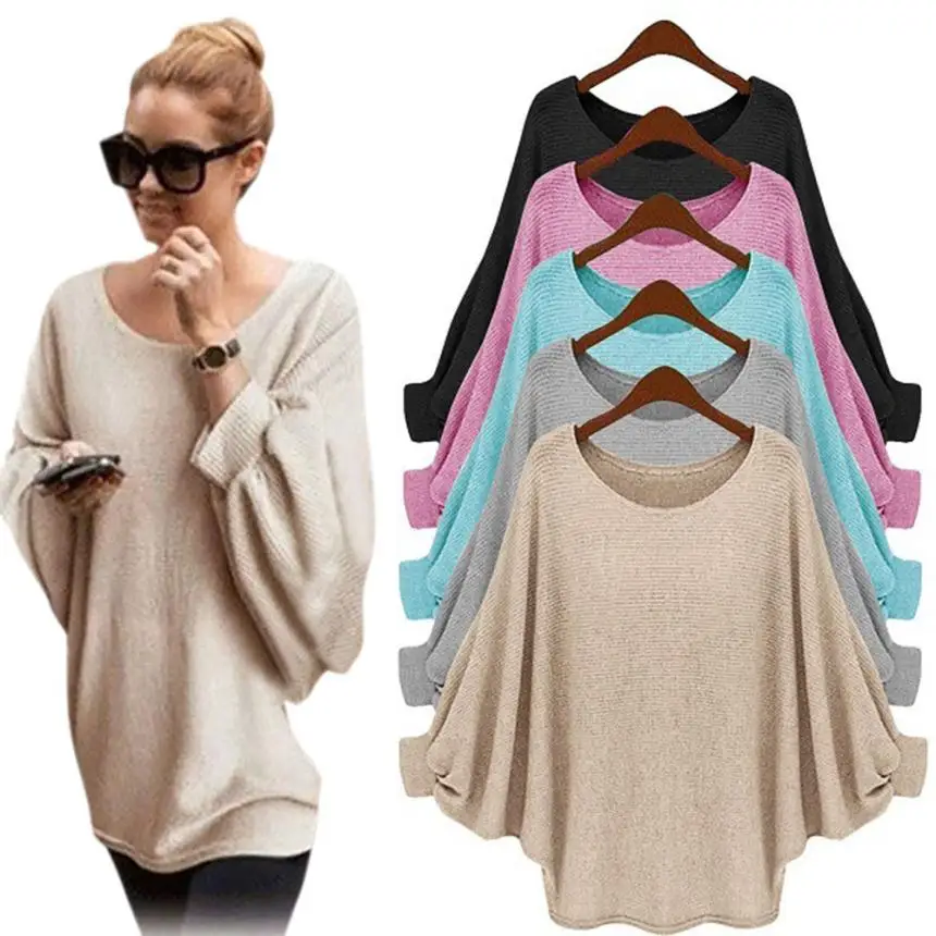 Vestido 2017 Korean Long Sleeve Casual Loose Pullover Knitted Sweater Women Warm Winter Batwing cardigan Femme
Vestido 2017 Korean Long Sleeve Casual Loose Pullover Knitted Sweater Women Warm Winter Batwing cardigan Femme