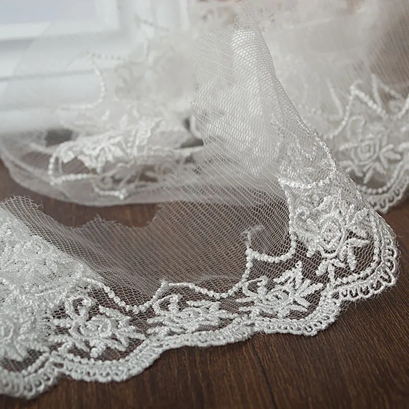 10yards/lot Width 7cm White embroidered mesh lace fabrics, crochet lace trim, Free Shipping
10yards/lot Width 7cm White embroidered mesh lace fabrics, crochet lace trim, Free Shipping