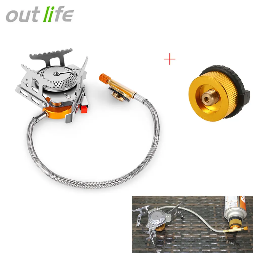 Outlife Portable Gas Stove Gas Burner + Split Type Furnace Converter Connector for Hiking Camping BBQ Picnic Gas Cooking Stove
Outlife Portable Gas Stove Gas Burner + Split Type Furnace Converter Connector for Hiking Camping BBQ Picnic Gas Cooking Stove