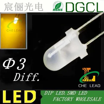 (YELLOW DIP LED)White diffused 3mm led round 2-terminal light diode 585-595nm
(YELLOW DIP LED)White diffused 3mm led round 2-terminal light diode 585-595nm