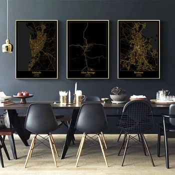 Adelaide Brisbane Canberra Darwin Australia City Map Black and Gold Map Canvas Art Print Wall Pictures for Living Room No Frame
Adelaide Brisbane Canberra Darwin Australia City Map Black and Gold Map Canvas Art Print Wall Pictures for Living Room No Frame
