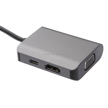 Multi-function USB 3.1 Type C TO HDMI/VGA/USB-C 3 in 1 Adapter Dongle Dock video converter adapter Cable for Macbook Projector
Multi-function USB 3.1 Type C TO HDMI/VGA/USB-C 3 in 1 Adapter Dongle Dock video converter adapter Cable for Macbook Projector