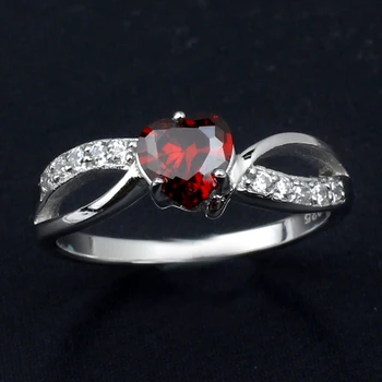 Women's Heart Shape Simulated Red Garnet 925 Sterling Silver Ring Crystals Decorated Hot Jewelry Gift R623
Women's Heart Shape Simulated Red Garnet 925 Sterling Silver Ring Crystals Decorated Hot Jewelry Gift R623
