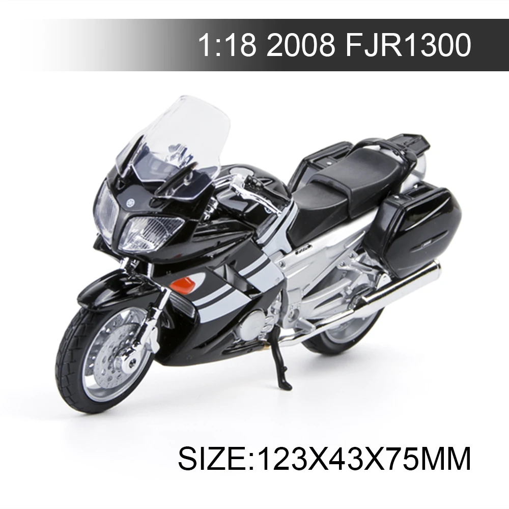 Модель мотоцикла Maisto 1:18 YAMA FJR1300 из черного металла, литые модели моторного велосипеда, миниатюрная гоночная игрушка для коллекции подарков
Модель мотоцикла Maisto 1:18 YAMA FJR1300 из черного металла, литые модели моторного велосипеда, миниатюрная гоночная игрушка для коллекции подарков