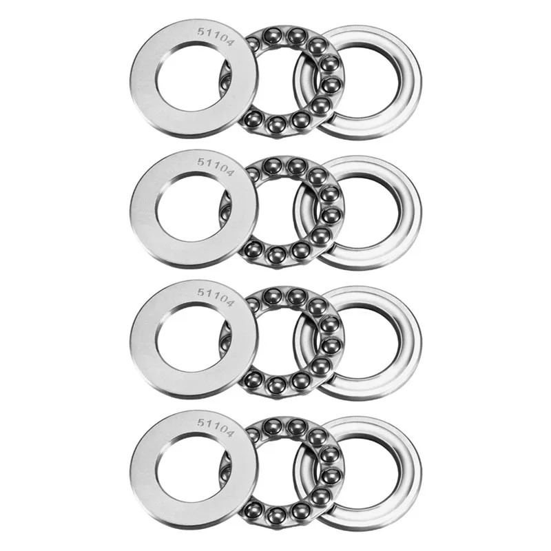 51104 Single Direction Thrust Ball Bearings 20mm x 35mm x 10mm Bearing Steel (Pack of 4)
51104 Single Direction Thrust Ball Bearings 20mm x 35mm x 10mm Bearing Steel (Pack of 4)
