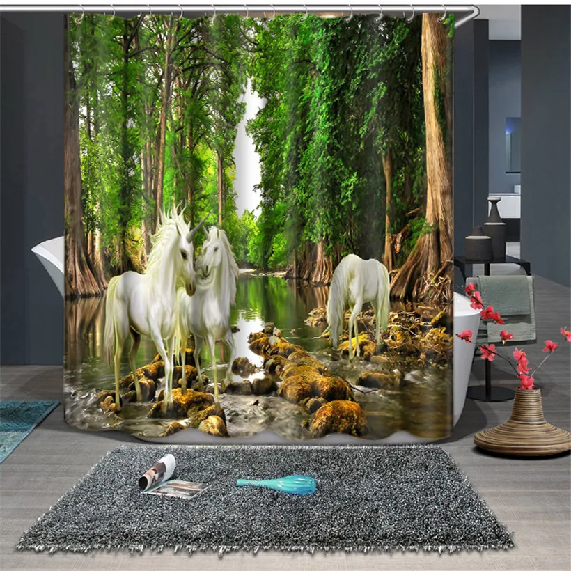 Horse Print and Green tree Europe Beautiful Luxury Bathroom Waterproof 3D Shower Curtains
Horse Print and Green tree Europe Beautiful Luxury Bathroom Waterproof 3D Shower Curtains