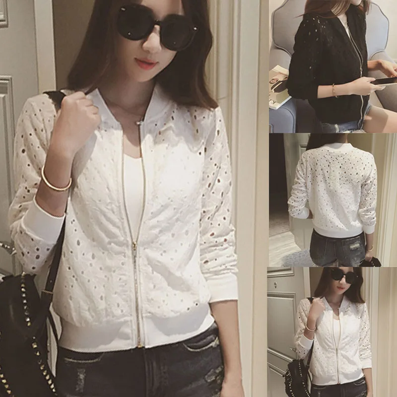 2019 Hot Fashion Women Bomber Jacket Long Sleeve Lace Sunscreen Shirt Short Summer Thin Coat Casual Baseball Coat HD88
2019 Hot Fashion Women Bomber Jacket Long Sleeve Lace Sunscreen Shirt Short Summer Thin Coat Casual Baseball Coat HD88