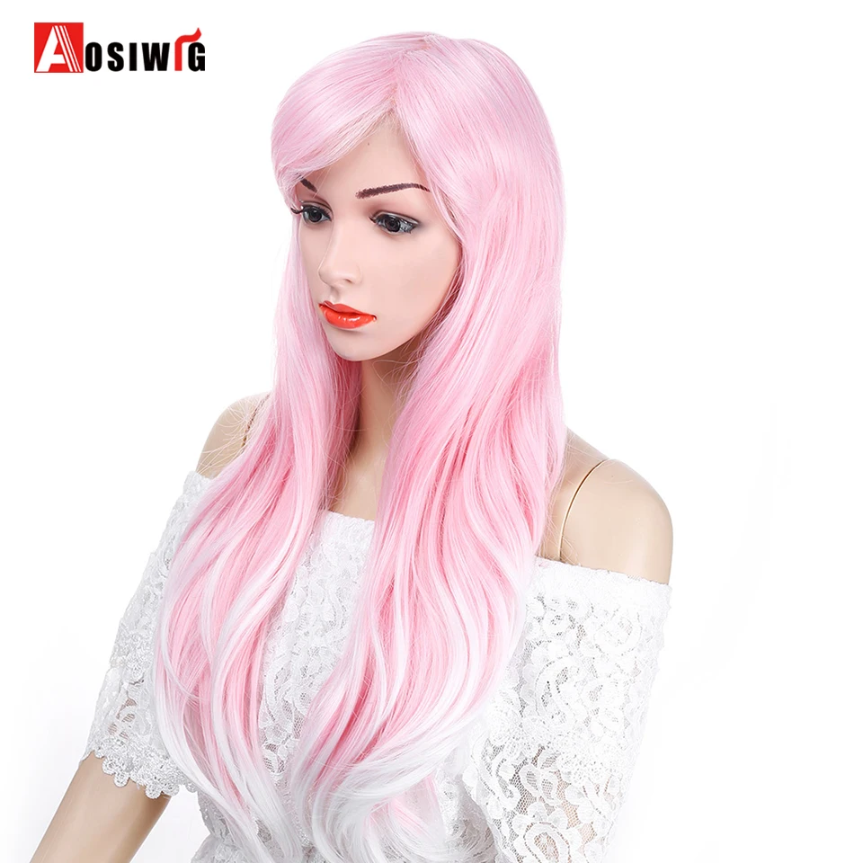 AOSIWIG Fluffy Long Wavy Pink Synthetic Hair Wig Partial Bangs Heat Resistant Fiber Cosplay Party Wig
AOSIWIG Fluffy Long Wavy Pink Synthetic Hair Wig Partial Bangs Heat Resistant Fiber Cosplay Party Wig