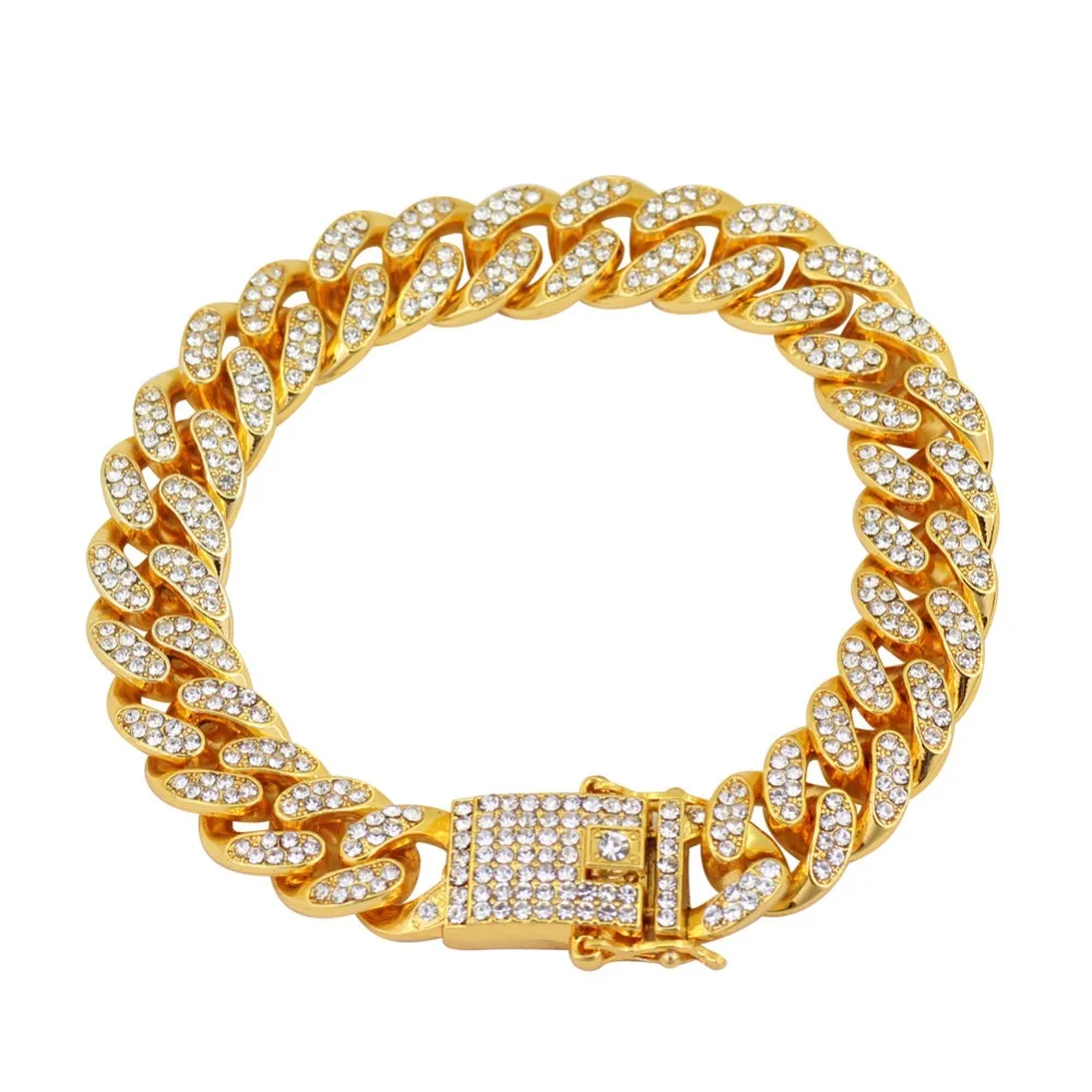 Hip Hop Mens Bracelet Iced Out Gold Filled Full Rhinestone Paved Classic Wrist Chain 21cm
Hip Hop Mens Bracelet Iced Out Gold Filled Full Rhinestone Paved Classic Wrist Chain 21cm