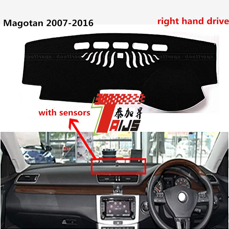 TAIJS right hand drive car dashboard mat for Volkswagen Magotan 2007-2016 with sensors lucifuge | Автомобили и мотоциклы