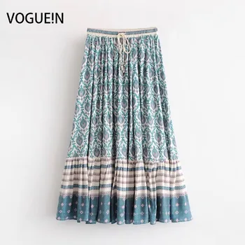 VOGUEIN New Womens Ethnic Summer Tassels Floral Print A-Line Green Midi Skirt Wholesale
VOGUEIN New Womens Ethnic Summer Tassels Floral Print A-Line Green Midi Skirt Wholesale