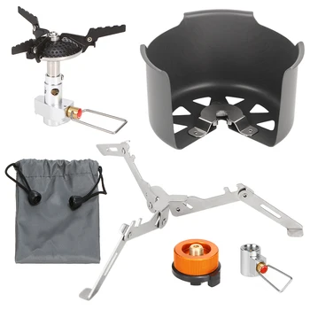 Outdoor Camping Cookware Set Foldable Gas Stove Windshield Folding Cylinder Tripod Holder Gas Refill Adapter Cylinder Adapter
Outdoor Camping Cookware Set Foldable Gas Stove Windshield Folding Cylinder Tripod Holder Gas Refill Adapter Cylinder Adapter