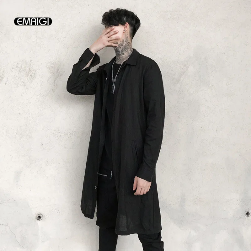 Men Long Style Linen Casual Cardigan Shirt Coat Back Printing Male Fashion Punk Hip Hop Shirts
Men Long Style Linen Casual Cardigan Shirt Coat Back Printing Male Fashion Punk Hip Hop Shirts