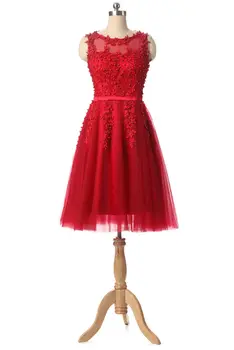 Red Lace Applique Pearls Graduation Dresses Short Ribbon Illusion Homecoming Dress SleevelessTulle Prom Party Gown Knee Length
Red Lace Applique Pearls Graduation Dresses Short Ribbon Illusion Homecoming Dress SleevelessTulle Prom Party Gown Knee Length