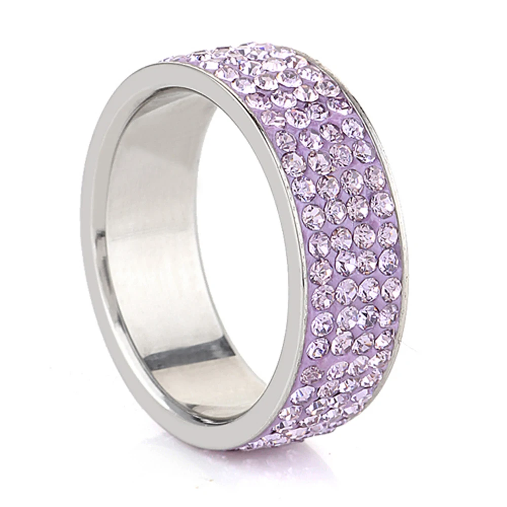 High Quality Purple Crystal ring. fashion jewellry Dainty 316L Stainless Steel Lady Ring
High Quality Purple Crystal ring. fashion jewellry Dainty 316L Stainless Steel Lady Ring