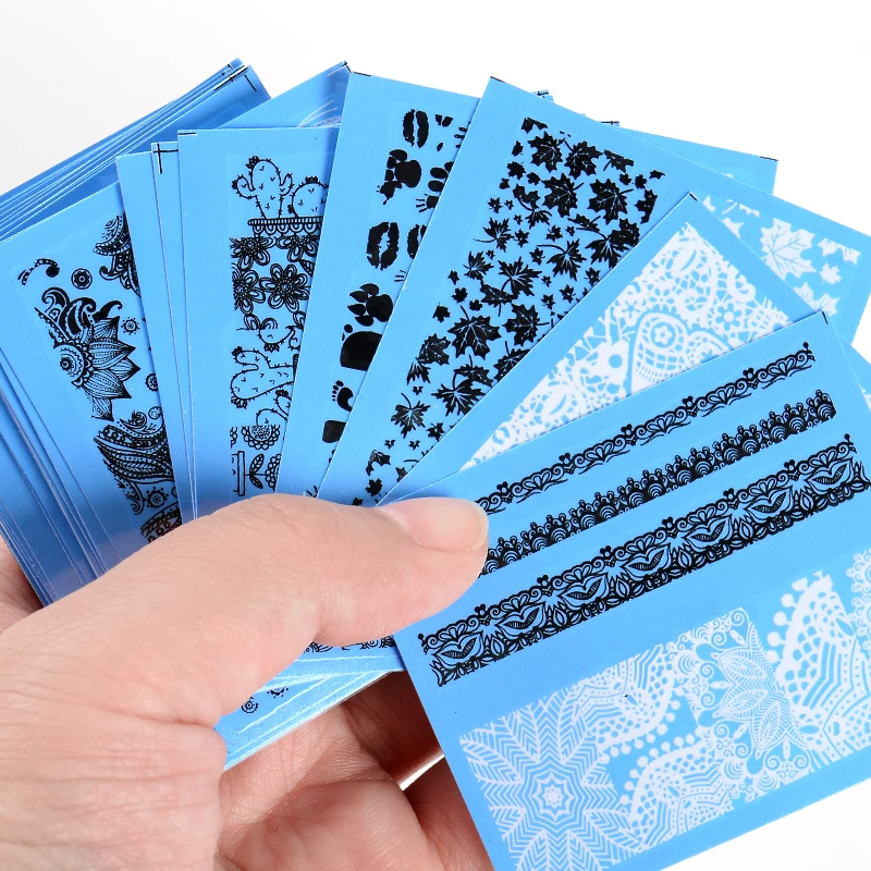 T-TIAO CLUB 48pcs/lot Nail Sticker White Black Water Decal Sexy Lace Flower Nail Art Decorations DIY 3D Nail Art Tips
T-TIAO CLUB 48pcs/lot Nail Sticker White Black Water Decal Sexy Lace Flower Nail Art Decorations DIY 3D Nail Art Tips