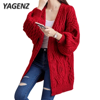 YAGENZ Fashion new women sweater cardigan 2017 autumn winter loose lantern sleeves sweater ladies clothing solid color Knitwear
YAGENZ Fashion new women sweater cardigan 2017 autumn winter loose lantern sleeves sweater ladies clothing solid color Knitwear