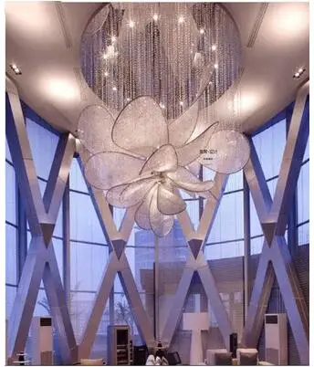 Отель лобби цветок Дуплекс Здание гостиная зал люстра Xiangyun Банкетный