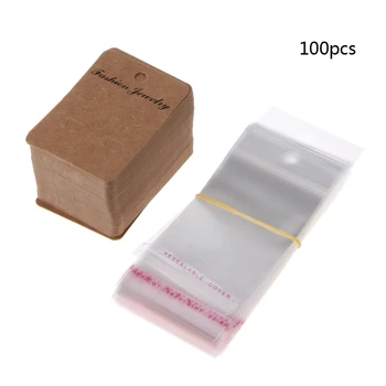 NEW 100Pcs Earrings Packing Cards With Self Adhesive Bag Jewelry Display Accessories
NEW 100Pcs Earrings Packing Cards With Self Adhesive Bag Jewelry Display Accessories