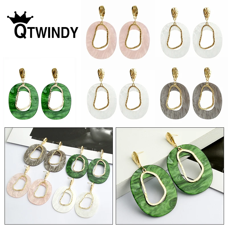 QTWINDY Geometric Hollow Resin Drop Earrings 2019 Summer Earrings For Women Korean Women's Fashion Brincos Wedding Party Gift
QTWINDY Geometric Hollow Resin Drop Earrings 2019 Summer Earrings For Women Korean Women's Fashion Brincos Wedding Party Gift