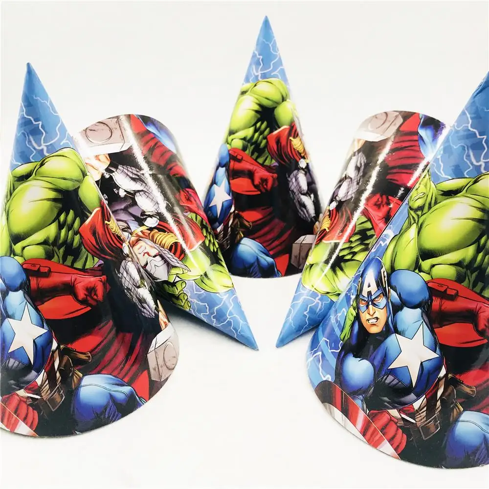 6pcs Avengers Paper Hats Kids Party Supplies Babyshower Party Caps Happy Birthday Party Supplies Favor Decoration
6pcs Avengers Paper Hats Kids Party Supplies Babyshower Party Caps Happy Birthday Party Supplies Favor Decoration