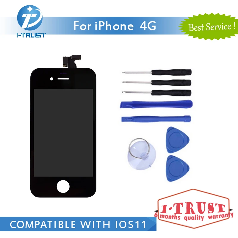 Black 100% Grade AAA LCD Screen For iPhone 4 4G Replacement Display Touch Digitizer Screen Assembly Phone Parts & free Tools
Black 100% Grade AAA LCD Screen For iPhone 4 4G Replacement Display Touch Digitizer Screen Assembly Phone Parts & free Tools