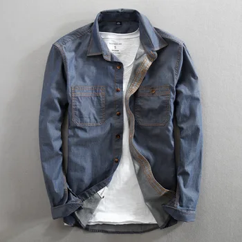 ICPANS Long Sleeve Denim Shirt Men Regular Slim Spring Autumn Mens Casual Shirts Cotton Mens Clothing
ICPANS Long Sleeve Denim Shirt Men Regular Slim Spring Autumn Mens Casual Shirts Cotton Mens Clothing