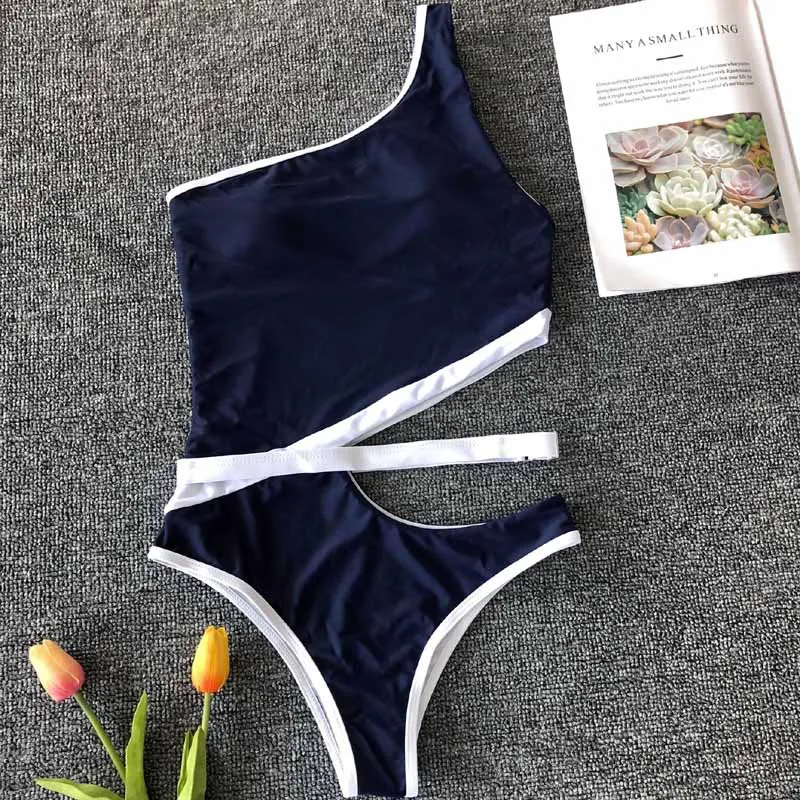 Women Swimwear 2019 Sexy One Shoulder Bikini Cut Out One Piece Swimsuit Female Holow Out Bather Bathing Suit Swim Lady 5271
Women Swimwear 2019 Sexy One Shoulder Bikini Cut Out One Piece Swimsuit Female Holow Out Bather Bathing Suit Swim Lady 5271