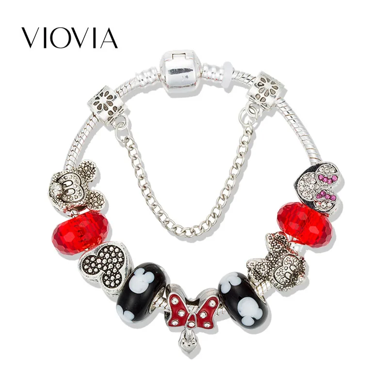 VIOVIA Mickey Red Cute Animals Charm Bracelet Blue Murano Class Bead Brand Bracelet Inlay For Women/Girl DIY Jewelry Gift B19008
VIOVIA Mickey Red Cute Animals Charm Bracelet Blue Murano Class Bead Brand Bracelet Inlay For Women/Girl DIY Jewelry Gift B19008