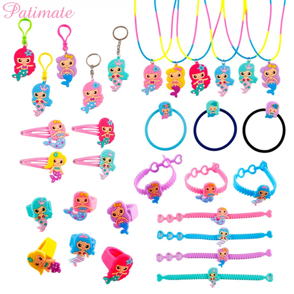 PATIMATE 6pcs/Lot Mermaid Party Decoration Mermaid Keychain Necklace Ring Party Favor For Kids Birthday Party Decor Baby Shower
PATIMATE 6pcs/Lot Mermaid Party Decoration Mermaid Keychain Necklace Ring Party Favor For Kids Birthday Party Decor Baby Shower