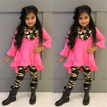 Fashion Children Girl Clothing Toddler Kid T-shirt Tops Dress+Camouflage Legging Pants 2017 Baby Girls Christmas Clothes Outfits
Fashion Children Girl Clothing Toddler Kid T-shirt Tops Dress+Camouflage Legging Pants 2017 Baby Girls Christmas Clothes Outfits