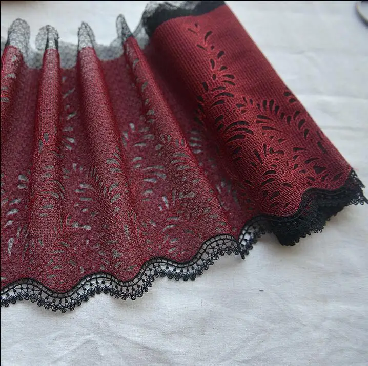 2 Meters Wide Embroidered Mesh Burgundy Lace Lrim Exquisite Lace Fabric for Wedding Dress 21cm Width
2 Meters Wide Embroidered Mesh Burgundy Lace Lrim Exquisite Lace Fabric for Wedding Dress 21cm Width