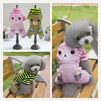 FY108 Free shipping Winter Pet dog four-legs Cotton clothes Bear stripe Warm Jumpsuits for dogs Chihuahua Bear costume Apparel
FY108 Free shipping Winter Pet dog four-legs Cotton clothes Bear stripe Warm Jumpsuits for dogs Chihuahua Bear costume Apparel