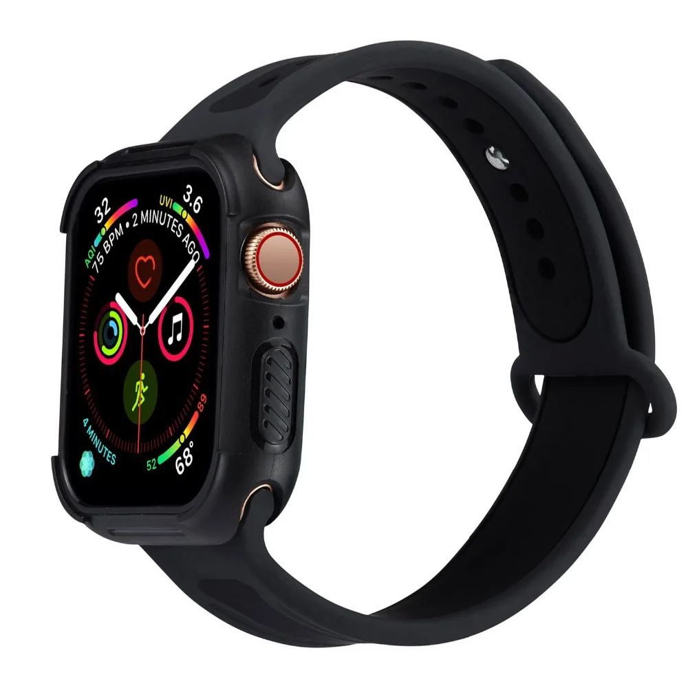 Bemorcabo Black Silicone TPU Protection Frame Protective Cover Case for Apple Watch 4 Series 40mm 44mm Watch Shell Accessories
Bemorcabo Black Silicone TPU Protection Frame Protective Cover Case for Apple Watch 4 Series 40mm 44mm Watch Shell Accessories