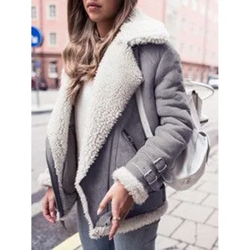 Lapel fur cotton womens winter jacket coat casaco feminino Cashmere Coat Female Long Sleeve Fuzzy Jacket large size
Lapel fur cotton womens winter jacket coat casaco feminino Cashmere Coat Female Long Sleeve Fuzzy Jacket large size