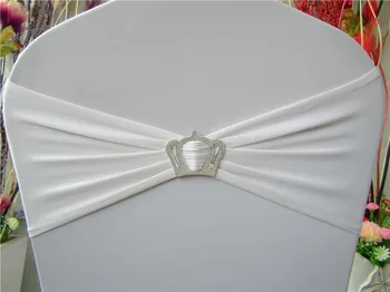 1-2 --With Crown Buckle-- Single Layer Spandex/Lycra/Expand Bands/Chair cover sash/Table For Wedding Party Banquet Decorations