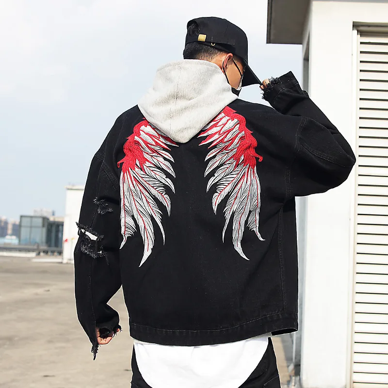 Feather Embroidery Denim Jackets Men 2018 Autumn Fashion Casual Cotton Jean Jacket Coats Male Hip Hop Streetwear
Feather Embroidery Denim Jackets Men 2018 Autumn Fashion Casual Cotton Jean Jacket Coats Male Hip Hop Streetwear