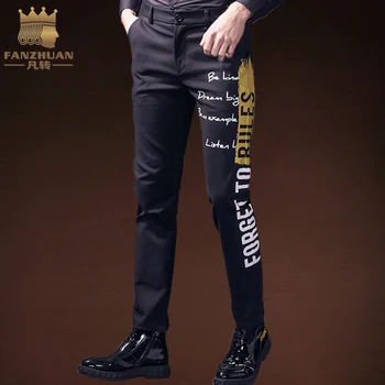 FANZHUAN Brands Clothing 2018 Spring New Men'S Casual Pants Star Models Hip-Hop Trend Letters Printed Straight Trousers Men
FANZHUAN Brands Clothing 2018 Spring New Men'S Casual Pants Star Models Hip-Hop Trend Letters Printed Straight Trousers Men