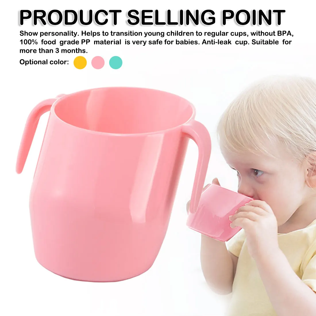 Baby Learn To Drink Cup PP Baby Training Feeding Cup With Handle Bevel Mouth Safe Leakproof Cup 200ML Kids Water Bottle
Baby Learn To Drink Cup PP Baby Training Feeding Cup With Handle Bevel Mouth Safe Leakproof Cup 200ML Kids Water Bottle