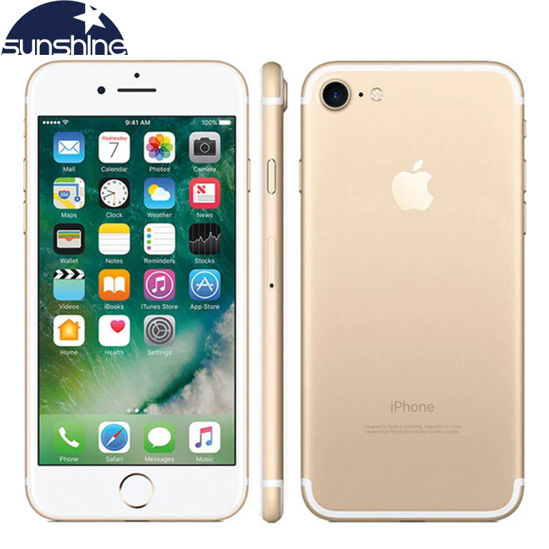 

Original Apple iPhone 7 Quad Core 4G LTE Mobile phone 4.7''12.0 MP 2G RAM 256GB/128GB/32GB ROM Fingerprint IOS 10 Camera Phone