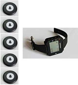 Free shipping! Pocsag watch pager, 5pc service button,wireless bell system, restaurant waiter paging system, hospital nurse call
Free shipping! Pocsag watch pager, 5pc service button,wireless bell system, restaurant waiter paging system, hospital nurse call