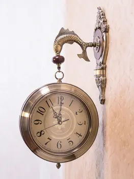 Metal Double-sided Wall Clock Modern Design European Leather Hanging Watch Mechanism Secret Stash Klok Silent Household 50ZB302
Metal Double-sided Wall Clock Modern Design European Leather Hanging Watch Mechanism Secret Stash Klok Silent Household 50ZB302